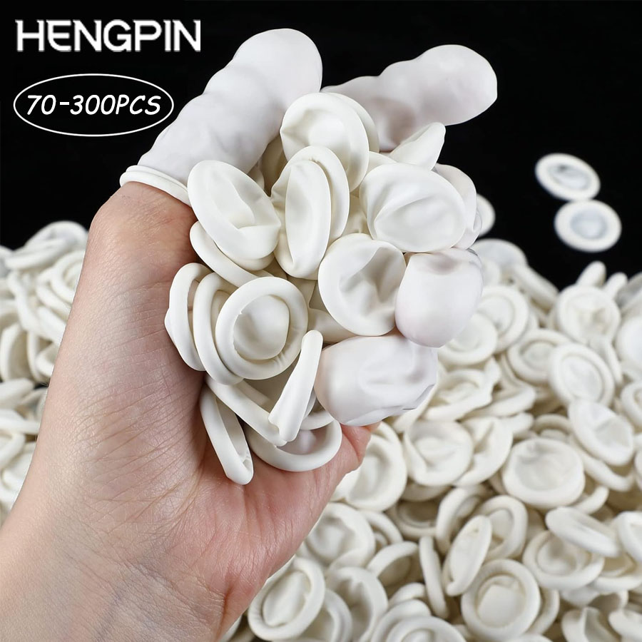 Disposable Gloves Nitrile - ถุงมือป้องกันปลายนิ้ว HENGPIN 70/300 ชิ้น แบบใช้แล้วทิ้ง สีขาว