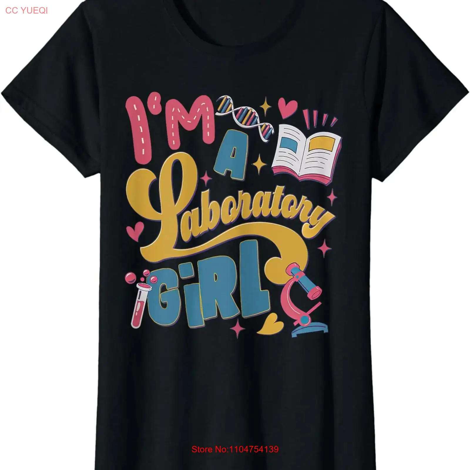Medical Lab And Science - เสื้อยืดคอกลมสำหรับผู้หญิง I'm A Laboratory Girl Medical