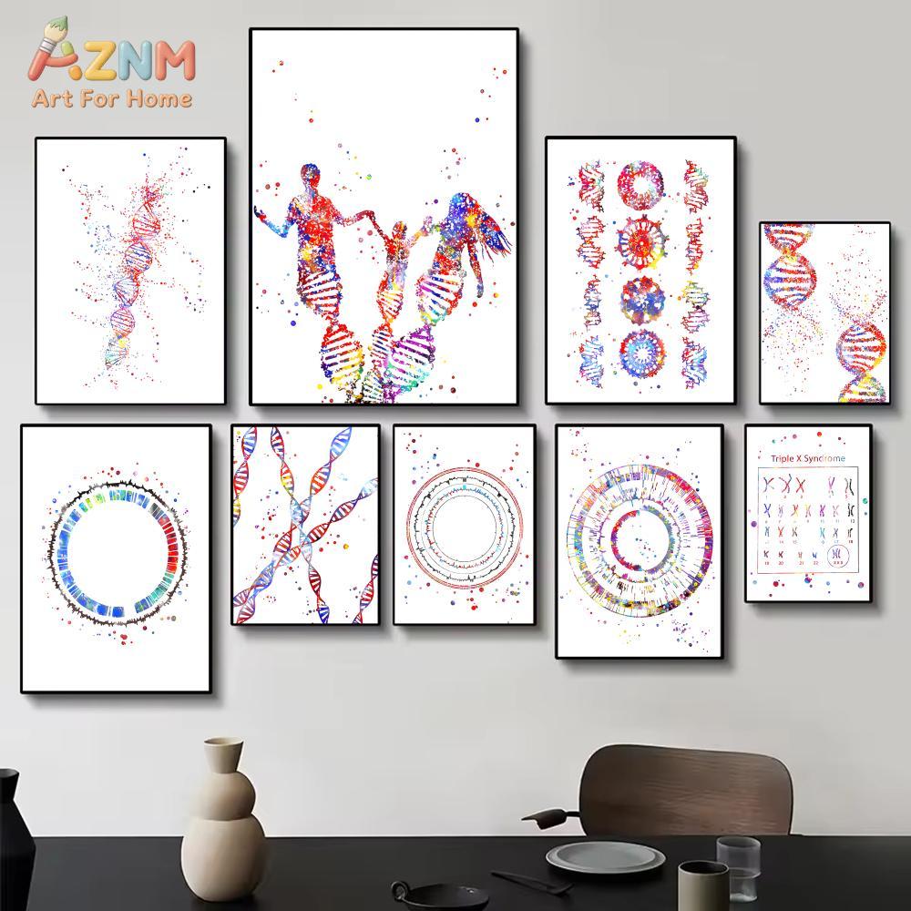 AZNM สีสันสดใสสีน้ำ DNA ยีน พิ - Medical Lab And Science บทวิจารณ์และราคา