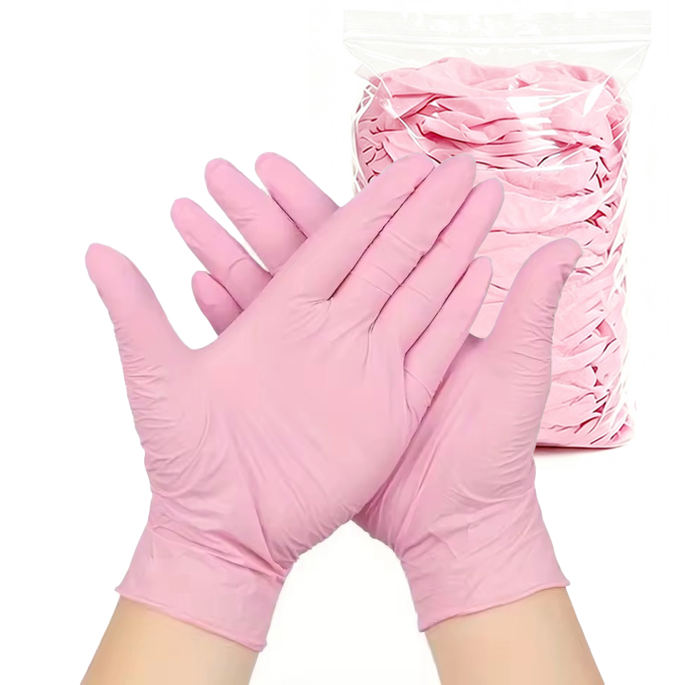 ถุงมือไนไตรล์สีชมพูอ่อน 50/100 - Disposable Gloves Nitrile บทวิจารณ์และราคา