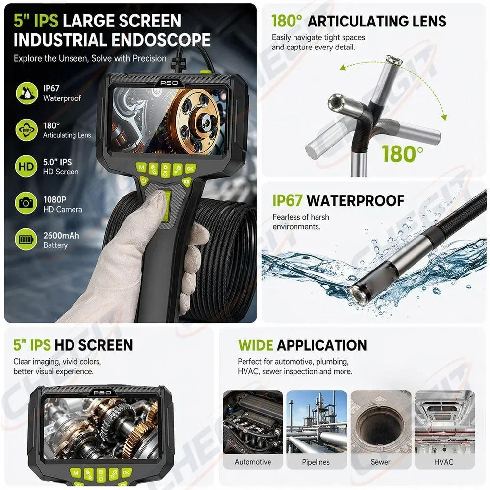 กล้องเอนโดสโคปสองทาง หน้าจอ 5  - Disposable Gloves Nitrile บทวิจารณ์และราคา